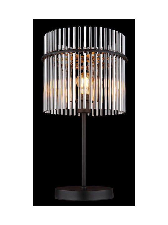 Globo Lighting Metal Table Lamp for Socket E27 with Black Shade and Base