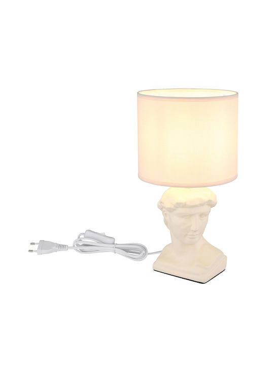 Globo Lighting Πλαστικό Πορτατίφ για Ντουί E14 με Λευκό Καπέλο και Βάση