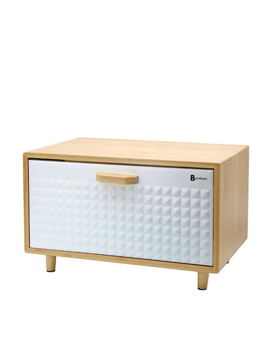 Brunbeste Bread Box with Lid made of Bamboo Beige 35.5x20x21.5cm