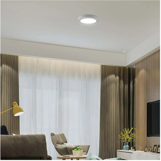 V-TAC Στρογγυλό LED Panel 12W με Ψυχρό Λευκό Φως 6400K