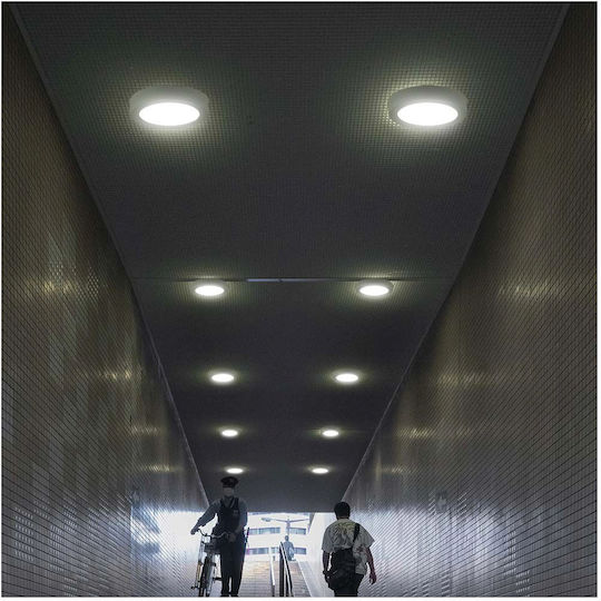 V-TAC Στρογγυλό LED Panel 12W με Ψυχρό Λευκό Φως 6400K