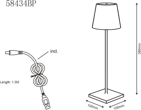 Globo Lighting Tischplatte Solarleuchte 4W 155lm IP44