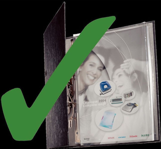 Esselte Plastikeinlagen für Film A4 mit Löchern und Verstärkung 3Stück