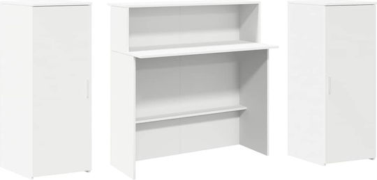 vidaXL Επαγγελματικό Γραφείο Υποδοχής Π180xΒ50xΥ103.5cm με Ντουλάπι