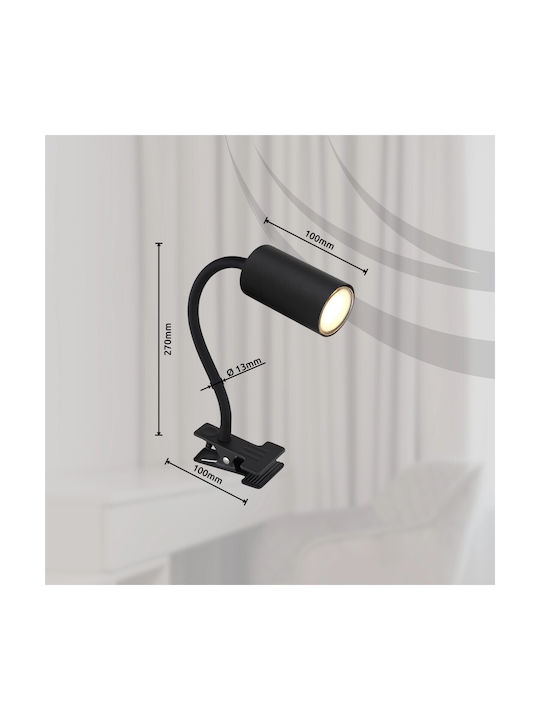 Globo Lighting Schreibtischlampe mit flexiblem Arm für Fassung GU10 in Schwarz Farbe