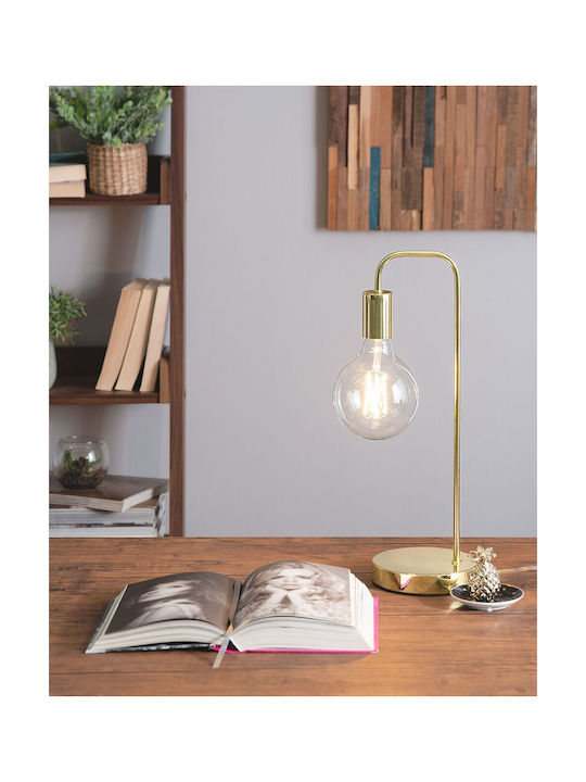 Beliani Schreibtischlampe in Gold Farbe
