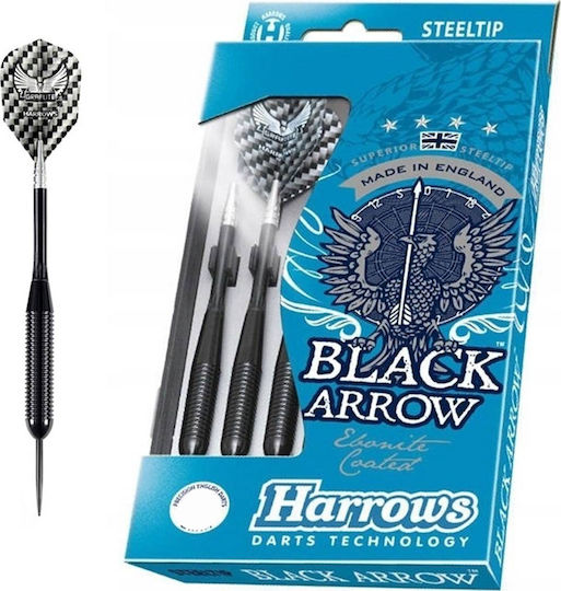 Harrows Black Arrow Steel Tip Darts 3x19g