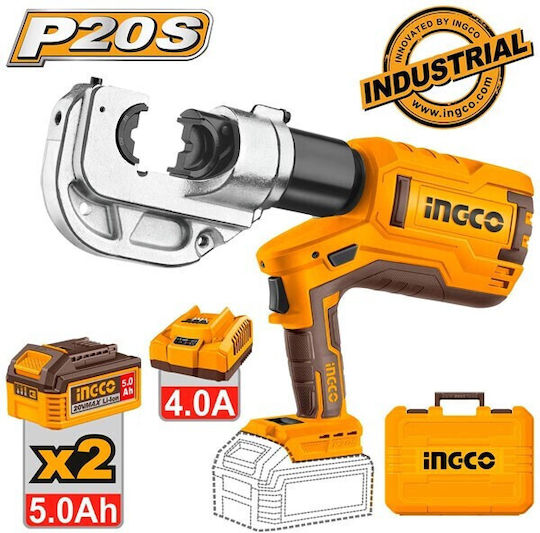 Ingco Elektrische Hydraulischer Swager Batterien Lithium 20V 2x5Ah mit Fall