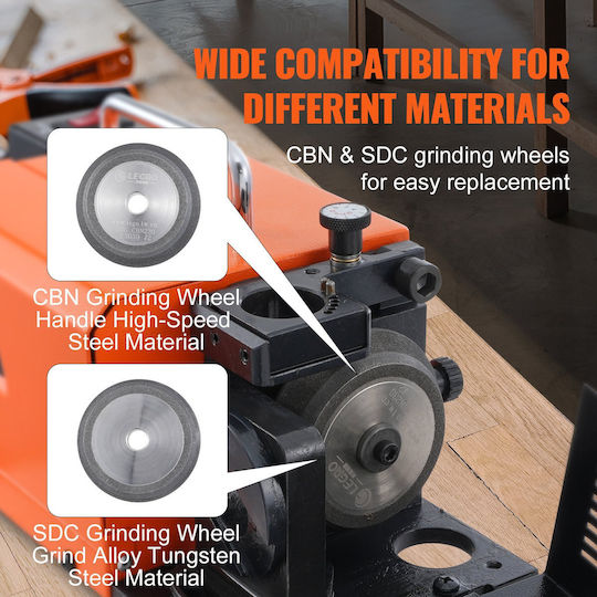 Drill Bit Sharpener Diameter 3-20 Mm Adjustable Point Angle 95° 135° Power 120 W