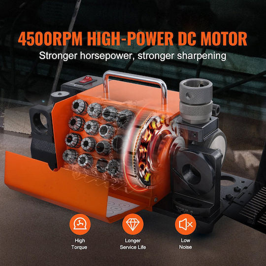Drill Bit Sharpener Diameter 3-20 Mm Adjustable Point Angle 95° 135° Power 120 W