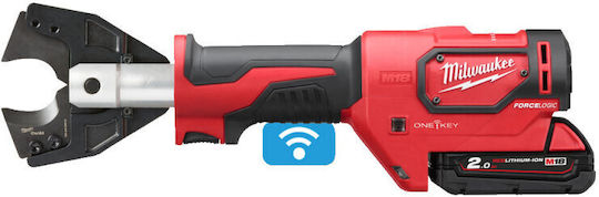 Milwaukee M18 ONEHCC-201C ACSR SET Κιτ Ηλεκτρικός Κόφτης Καλωδίων Μπαταρίας Λιθίου 18V 1x2Ah με Θήκη