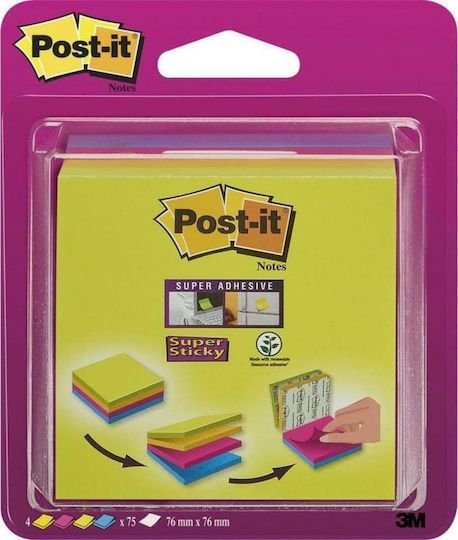 Exas Paper Самозалепващи Листчета За Бележки в Куб 7.6x7.6бр Easy Select