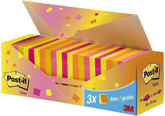 Post-it Note Pads in Cube 7.6x7.6pcs Set of 24pcs