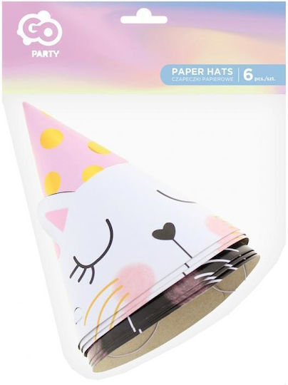 GoDan Party Hats Party Hat 6 pieces Kitten 6pcs