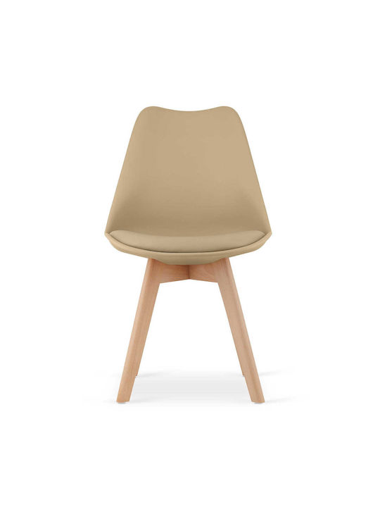 Mark Kitchen Polypropylene Chair Beige 45x45x50cm