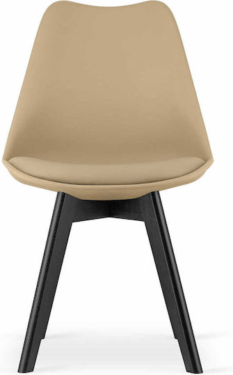Stühle Küche Mark 61x40x50cm 2Stück Dark Beige - Black