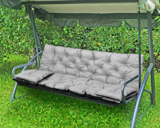 AIO Factory Wasserdichtes Gartenstuhlkissen mit Rückenlehne Hellgrau 60x180cm