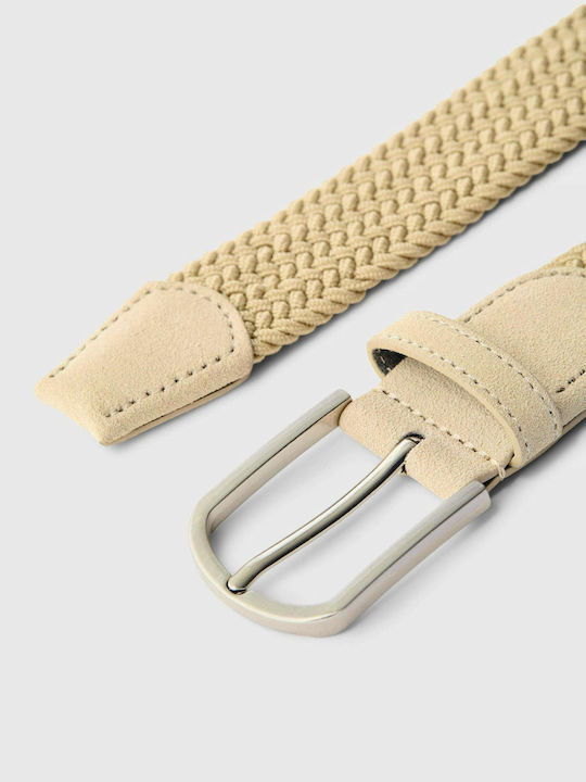 Selected Herren Gürtel Stoff Beige