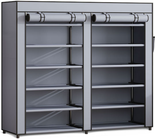 Fabric Shoe Organizer Gray 120x30x110cm