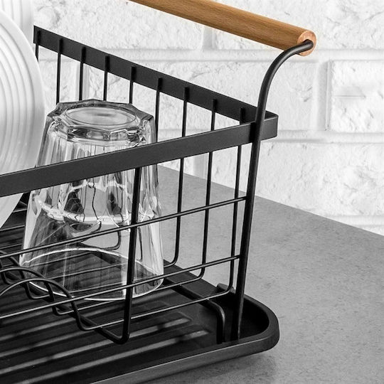 Vilde Geschirrabtropfer & Abtropfgitter Inox Schwarz 42,5x29,5x19cm