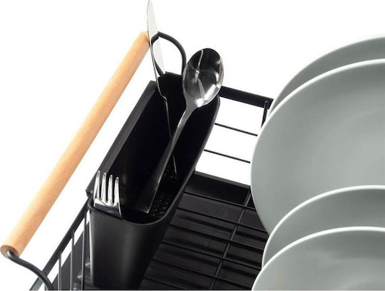 Vilde Geschirrabtropfer & Abtropfgitter Inox Schwarz 42,5x29,5x19cm