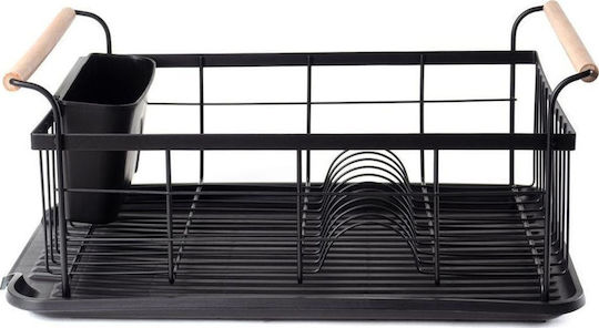 Vilde Geschirrabtropfer & Abtropfgitter Inox Schwarz 42,5x29,5x19cm