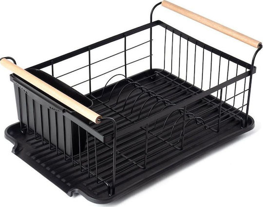 Vilde Geschirrabtropfer & Abtropfgitter Inox Schwarz 42,5x29,5x19cm