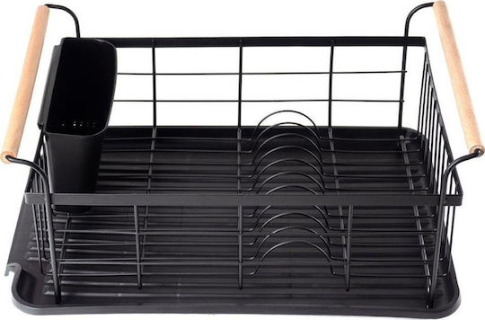 Vilde Geschirrabtropfer & Abtropfgitter Inox Schwarz 42,5x29,5x19cm