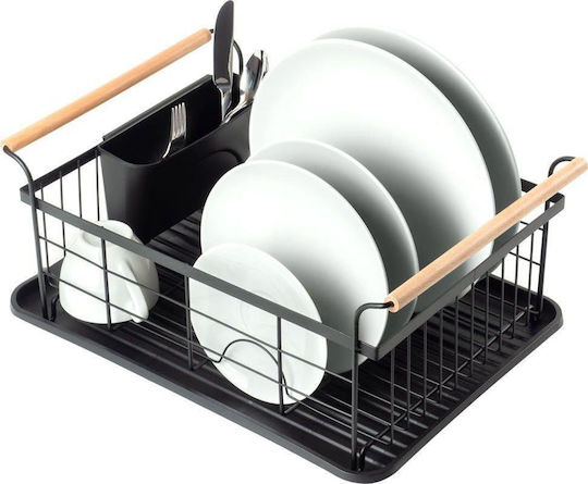 Vilde Geschirrabtropfer & Abtropfgitter Inox Schwarz 42,5x29,5x19cm