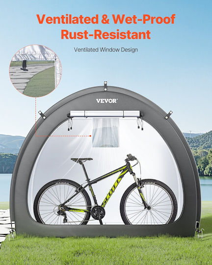 Vevor Outdoor Bicycle Storage Tent Fan-Shaped Double-Door Bike Tent for 4 to 5 Bicycles