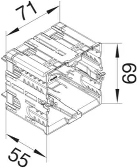 Hager Switch Box 1 Position in Black Color GLS5500