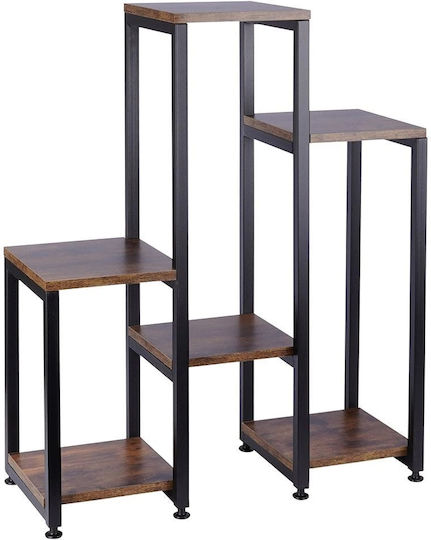 Vilde Ανθοστήλη Μεταλλική Μαύρη 62x24x80εκ.