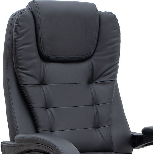 Megapap Daria Executive Reclining Office Chair with Fixed Arms Black Velvet-Black Metal GP040-0017,1