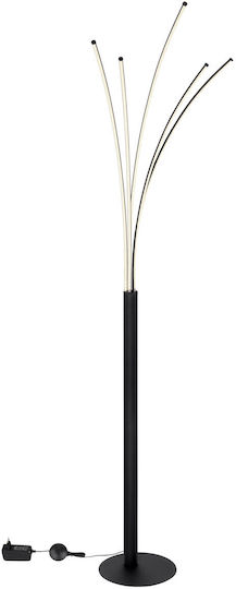 Globo Lighting Bizzy LED Φωτιστικό Δαπέδου με Ψυχρό Λευκό Φως Μαύρο