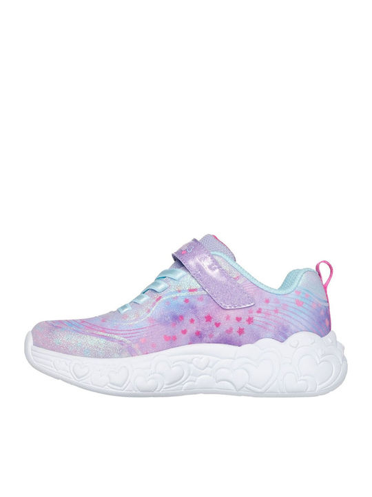Eternal Heart Παιδικά Sneakers με Σκρατς & Φωτάκια Μωβ