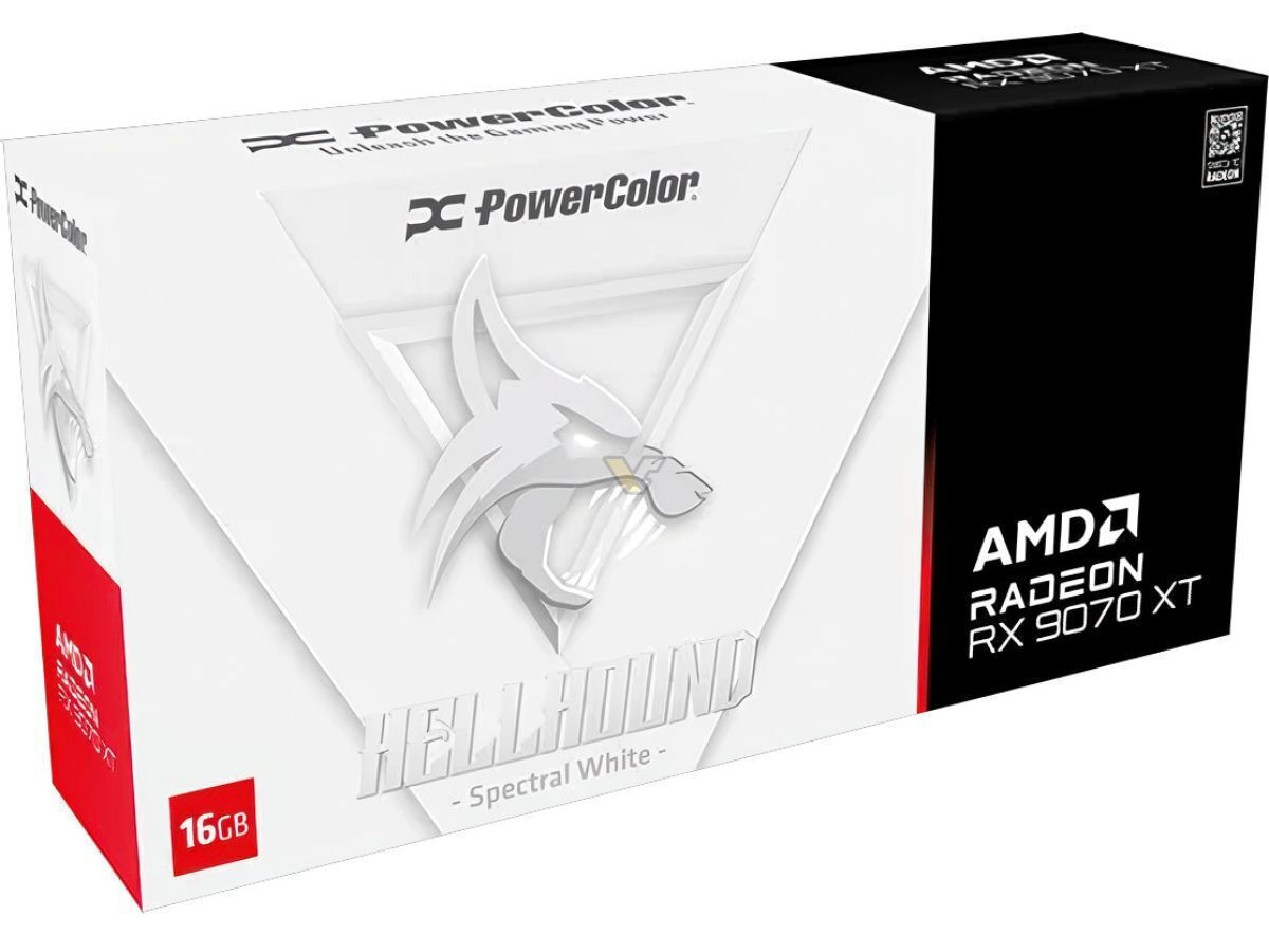 PowerColor Radeon RX 9070 XT 16GB GDDR6 Hellhound White Κάρτα Γραφικών