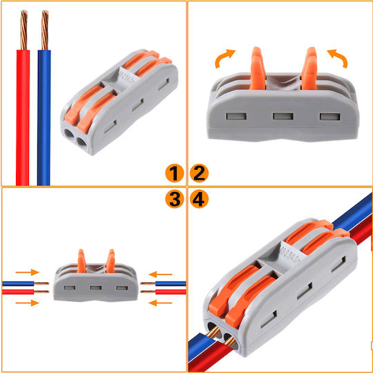 Powertech Κλέμα Ταχείας Σύνδεσης 3 θέσεων HUH-0091 10τμχ