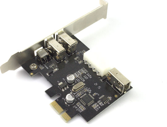 Κарта PCIe в 3 порта Firewire 800