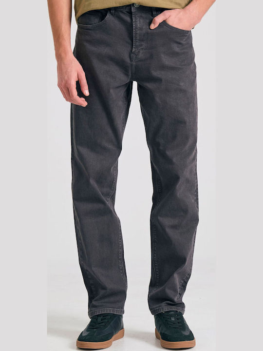 Ανδρικό Παντελόνι Τζιν με Relaxed Tapered Εφαρμογή Γκρι
