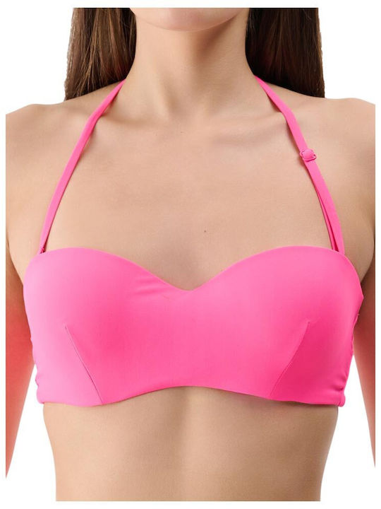 Strapless Bikini Top Ροζ