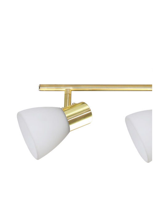 Eko Light Dreifach Spot mit Fassung E14 in Gold Farbe