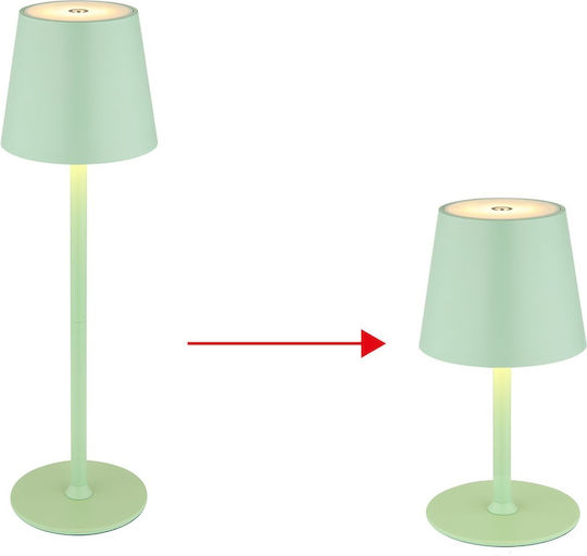 Globo Lighting Metal Table Lamp LED with Green Shade and Base