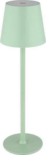 Globo Lighting Metal Table Lamp LED with Green Shade and Base