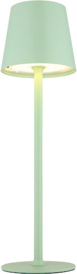 Globo Lighting Metal Table Lamp LED with Green Shade and Base