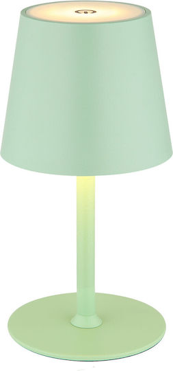Globo Lighting Metal Table Lamp LED with Green Shade and Base