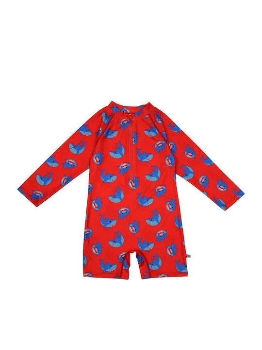 Zoocchini Kids Swimwear Long Sleeve One-piece Shark