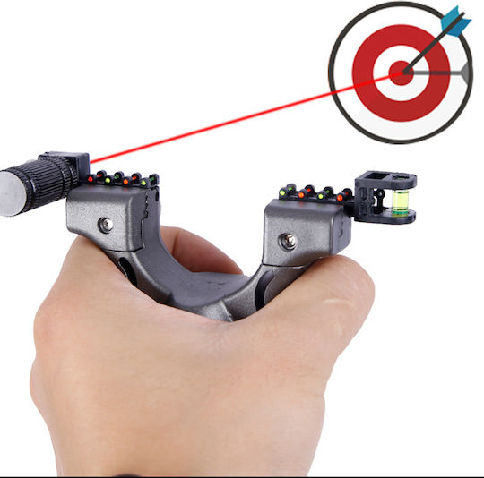 Laser Slingshot Package 100 Metal Balls 10 Mm 11.5 Cm A Handle Silver