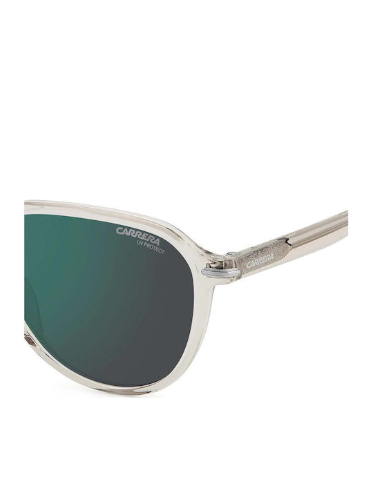 Carrera Unisex Sunglasses With Beige Horn-Rimmed Frame And Grey Lens 342/S R1T/MT