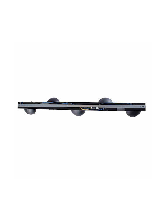 Eko Light Σποτ με 5 Φώτα και με Ντουί E14 σε Μαύρο Χρώμα