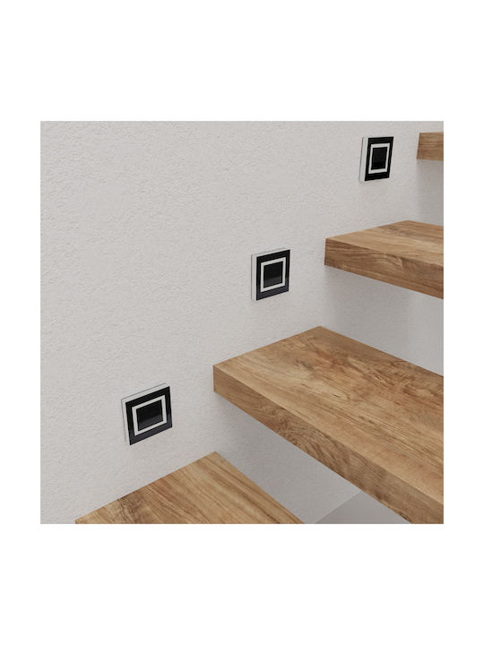 Eko Light Spot Încorporat cu LED Integrat și Lumină Alb Natural Negru 1buc